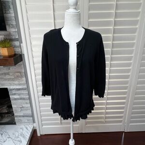 Women's Black Cashmere Cardigan Sweater